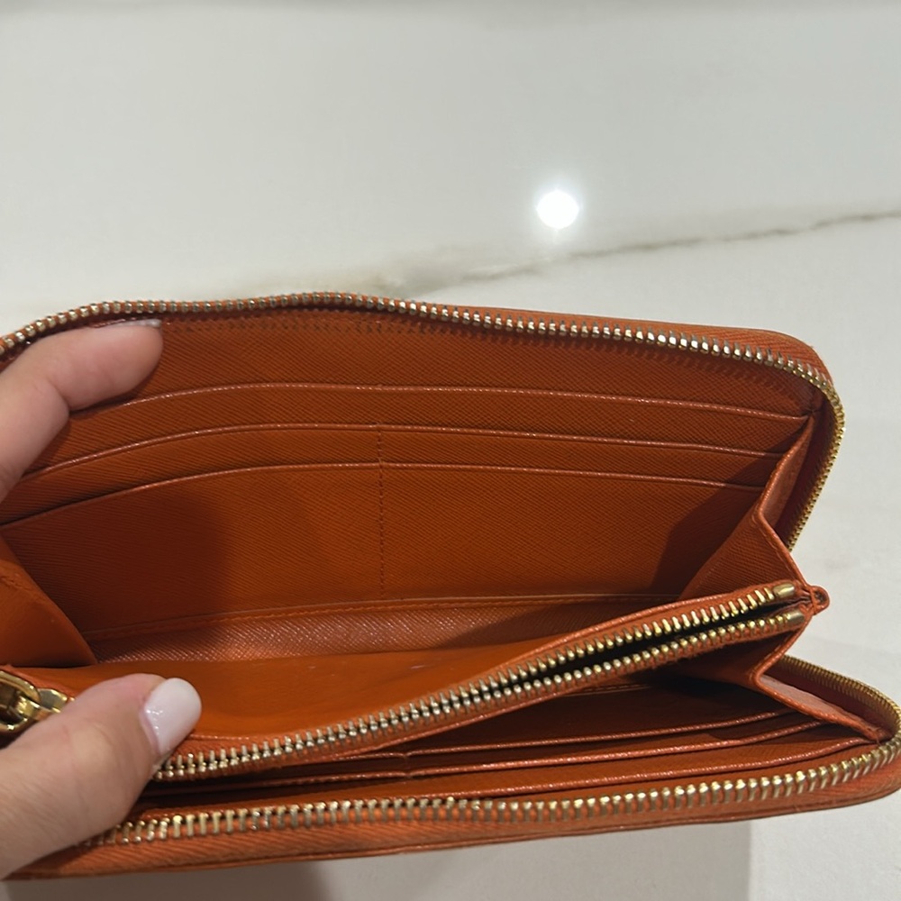 Prada Orange zipper wallet - Picture 6 of 12
